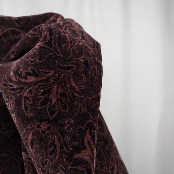 Lord Taylor Paisley Velvet Pants Womens 20W Purple Quiet Luxury‎ Old Money Y2K - Picture 5 of 10